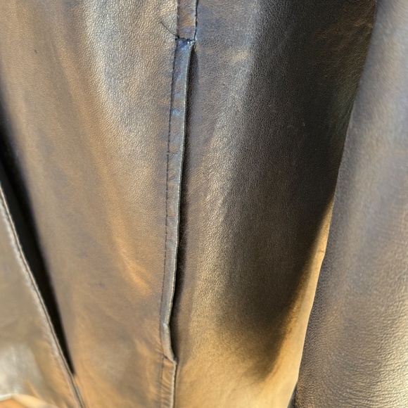 🖤 Classic Vintage Black Leather Coat - MIX Since 1989 - Made in Canada - Sz XL - Picture 10 of 14